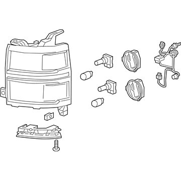84042255 - Genuine GM Headlamp Asm 