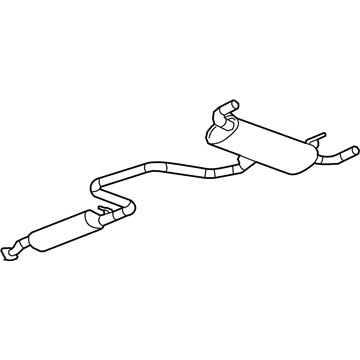 GM 25844217 Exhaust Muffler Assembly (W/ Exhaust Pipe & Tail Pipe)