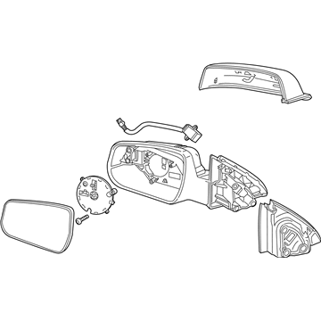 GM 22860545 Housing Assembly, Outside Rear View Mirror