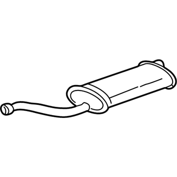 GM 15739173 Exhaust Muffler Assembly (W/ Exhaust Pipe & Tail Pipe)*Marked Print