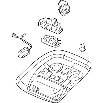 GM 15187441 Console Assembly, Roof *Shale