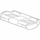 GM 26219136 Cover Assembly, Rear Seat Cushion *Shale