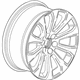 GM 84253949 22 x 9-inch 6-Split-Spoke Wheel in High Gloss Black with Chrome Inserts