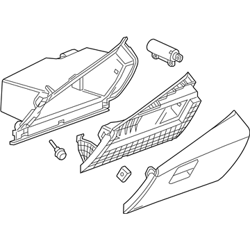 GM 23397291 Compartment Assembly, Instrument Panel *Dark Grey 23397291 GM Compartment Assembly, Instrument Panel *Dark Grey Illustration 1 of 1