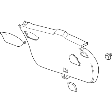 42763434 GM PANEL ASM-L/GATE LWR TR FIN *JET BLACK Illustration 1 of 1