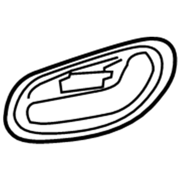 13389482 GM Bezel, Front Seat Belt Opening *Black Illustration 1 of 1
