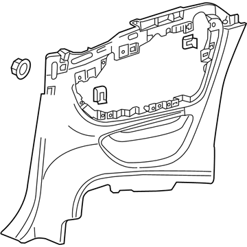 13403337 GM Panel Assembly, Quarter Window Trim Finish *Black Illustration 1 of 1