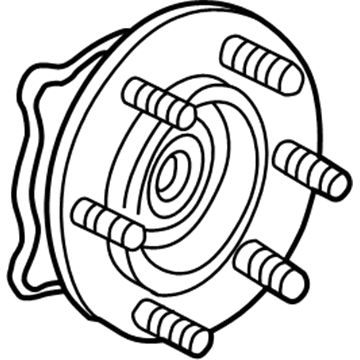15863440 GM Hub Assembly, Front Wheel (W/ Wheel Speed Sensor) Illustration 1 of 1