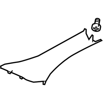 15860797 GM Molding Assembly, Windshield Garnish *Medium Cashmere Illustration 1 of 1