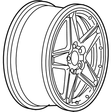 GM 9597514 Wheel Rim, 17X7.0 Aluminum 47Mm O.S 115.0 Bellcrank *Chrome
