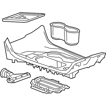 GM 84374959 Plate Assembly, Front Floor Console Cup Holder Trim *Jet Black