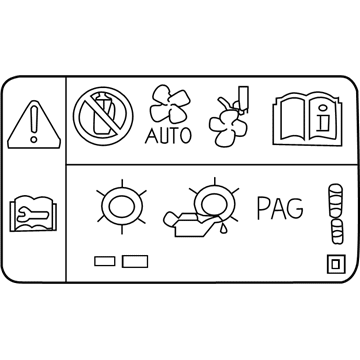 GM 13354566 Label, A/C Refrigerant & Fan Blade Warning