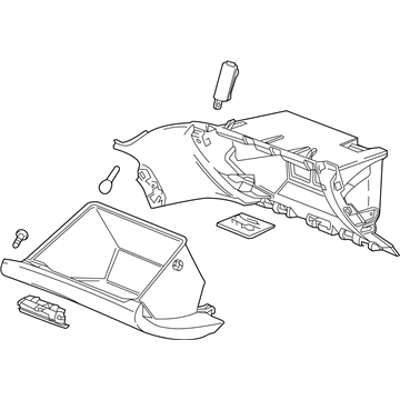 GM 84128544 Compartment Assembly, Instrument Panel *Light Ash Grr