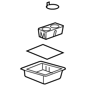 23164631 GM Plate Assembly, Front Floor Console Accessory Trim *New King Mapp Illustration 1 of 1