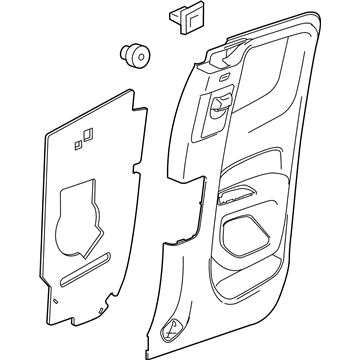 GM 23262382 Trim Assembly, Rear Side Door *Cocoa