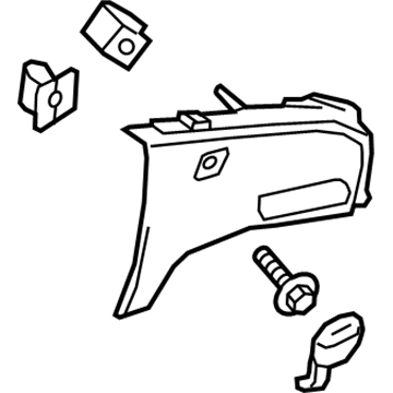 23394643 GM Panel Assembly, Body Lock Pillar Trim *Black Illustration 1 of 1