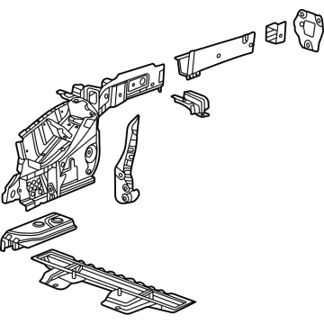 60004655 GM Rail Assembly, U/B Rr Si Illustration 1 of 1