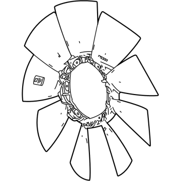 GMC Sierra Radiator fan - 84012677