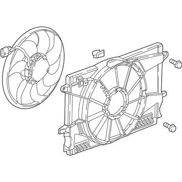 Chevrolet Cruze A/C Condenser Fan - 39013322