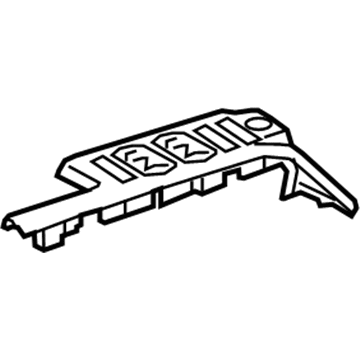 23455268 GM Plate Assembly, Front Side Door Accessory Switch Mount *Black Carbon Illustration 1 of 1