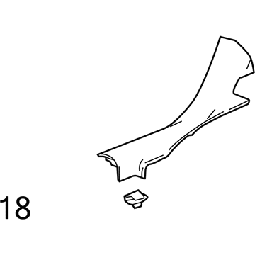 95134875 GM Retainer, Rear Side Door Step Mat *Titanium Illustration 1 of 1