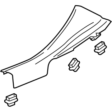 84463813 GM Rear Side Door Sill Garnish Molding Assembly *Black Illustration 1 of 1