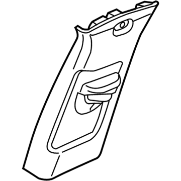 GM 84543883 Center Pillar Upper Trim Panel Assembly *Black 84543883 GM Center Pillar Upper Trim Panel Assembly *Black Illustration 1 of 1
