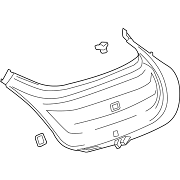 GM 84398373 Panel Assembly, L/Gate Lwr Tr Fin *Black