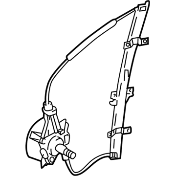30021422 GM Regulator Asm,Front Window,LH (On Esn) Illustration 1 of 1