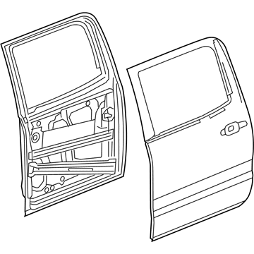 GM 84253596 Door Assembly, Rear Side