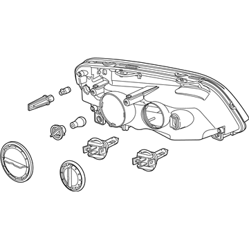 92245553 GM Headlamp Asm Illustration 1 of 1