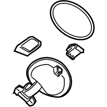 92119899 GM Fuel Tank Filler Door Assembly Illustration 1 of 1