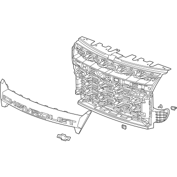 84457396 GM Front Grille Assembly Illustration 1 of 1