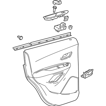 GM 42496681 Trim Assembly, Rear Side Door *Titanium