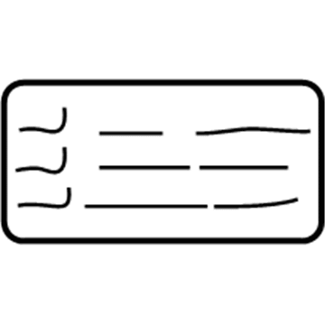 10304573 GM Label, R/Compartment Stowage Tray Caution Illustration 1 of 1