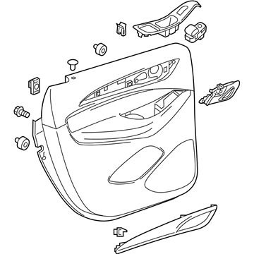 GM 84552580 Trim Assembly, Rear S/D *Black
