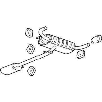 GM 22837449 Exhaust Muffler Assembly (W/ Exhaust Pipe & Tail Pipe)