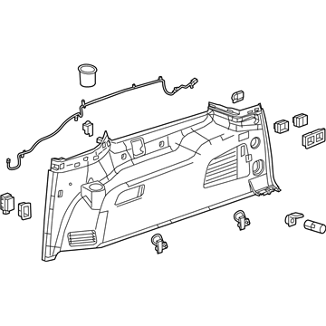 GM 23407841 Panel Assembly, Quarter Lower Rear Trim *Cocoa