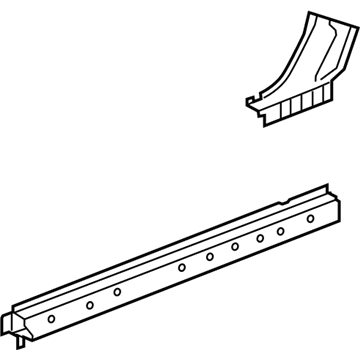 GM 23108238 Rocker Outer Panel Reinforcement Assembly 23108238 GM Rocker Outer Panel Reinforcement Assembly Illustration 1 of 1