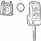 GM 13531358 Key Assembly, Dr Lk & Ign Lk Fldg (W/ R/Con Dr)