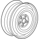 GM 22969708 Wheel Rim Spare, 16X4.0Bt Steel 41Mm Outside 115X5Xm