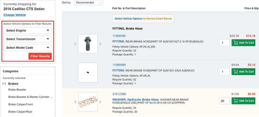 The part I'm looking for has multiple listings, what do I do?