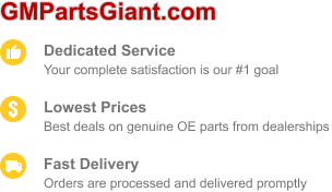 Find low prices on genuine OE parts from GM dealerships with fast delivery and dedicated service at GMPartsGiant.com.